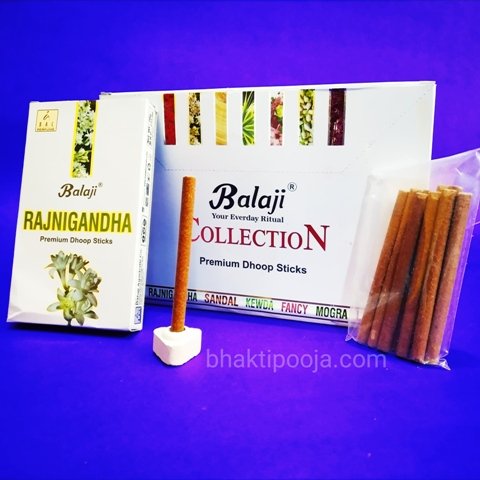 Balaji Pure Natural Long Champ Deluxe Dhoop Sticks - 100g, Traditional Indian Wet Dhoop For Prayer & Aromatherapy