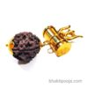 rudraksha trishul damru pendant