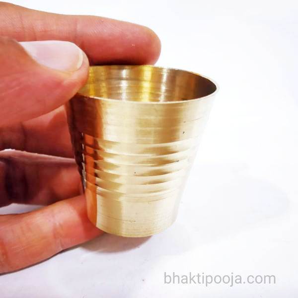 mini brass glass for temple