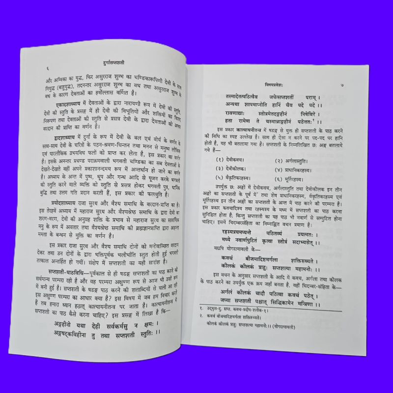 sampun durga saptsati with hindi tika by sampurnanad sanskrit university