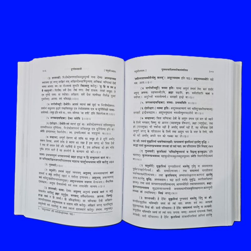 sampun durga saptsati with hindi tika by sampurnanad sanskrit university