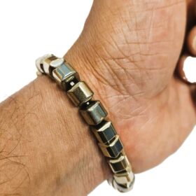 Pyrite Bracelet, Wealth Bracelet, Money Magnet Bracelet, Prosperity Crystal Bracelet, Natural Pyrite Stone Bracelet, Pyrite Healing Crystal, Success Bracelet, Abundance Bracelet, Manifestation Bracelet, Protection Crystal Bracelet, Original Pyrite Bracelet India, Pyrite Bracelet for Wealth, Energized Crystal Bracelet, Sri Kashi Vedic Sansthan, BhaktiPooja