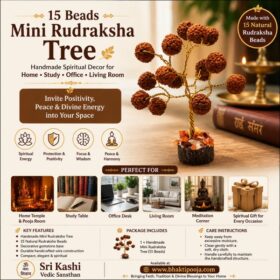 Mini Rudraksha Tree, 15 Beads Rudraksha Tree, Rudraksha Decor, Home Temple Decoration, Office Desk Spiritual Decor, Study Table Decor, Handmade Rudraksha Tree, Meditation Decor, Living Room Spiritual Showpiece, Vastu Decor, Divine Gift