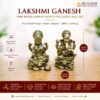 Lakshmi Ganesh Brass Idol, Panch Dhatu Lakshmi Ganesh Murti, Mini Brass Lakshmi Ganesh, Diwali Pooja Idol Set, Lakshmi Ganesh Statue for Home Temple, Brass Ganesh Lakshmi Murti, Small Brass Idol, Diwali Gift, Home Mandir Idol, Office Temple Idol, Panchdhatu Murti, Lakshmi Ganesh Decorative Idol, Spiritual Gift, Brass God Idol, BhaktiPooja Lakshmi Ganesh.
